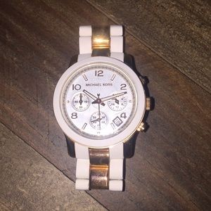 Michael Kors Rose Gold & White watch